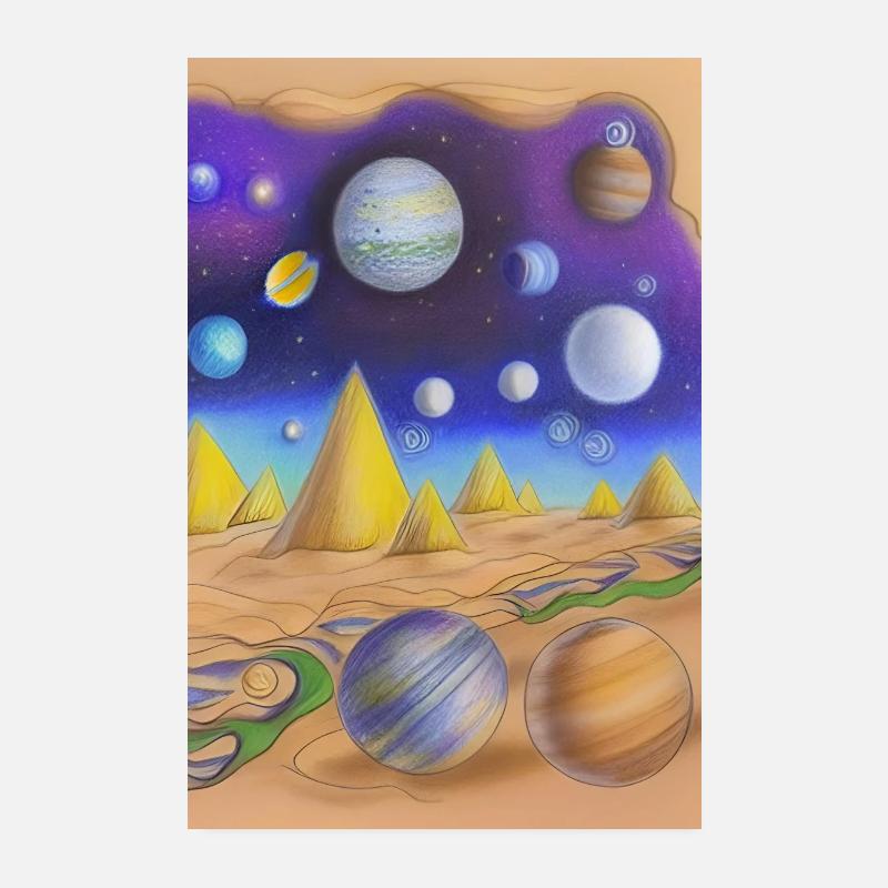 Espace et planètes Poster 20 x 30 cm