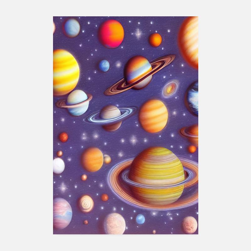 Espace et planètes Poster 20 x 30 cm