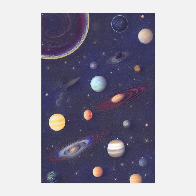 Espace et planètes Poster 20 x 30 cm