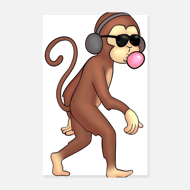 Singe Poster 20 x 30 cm