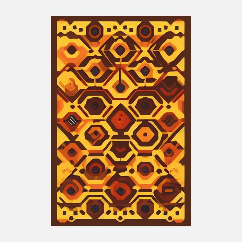 Vintage Pattern Poster 8" x 12" (20x30 cm)