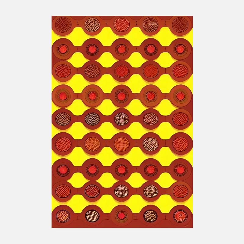 Vintage Pattern Poster 8" x 12" (20x30 cm)