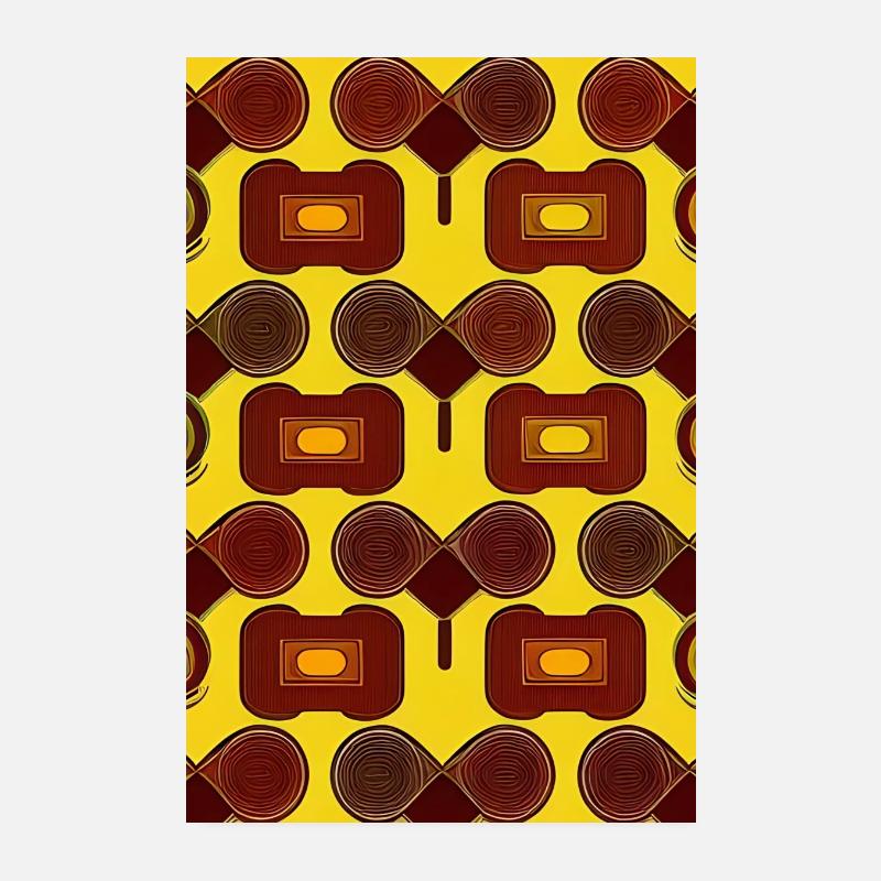 Vintage Pattern Poster 8" x 12" (20x30 cm)