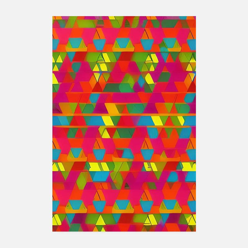 Retro Pattern Poster 8" x 12" (20x30 cm)