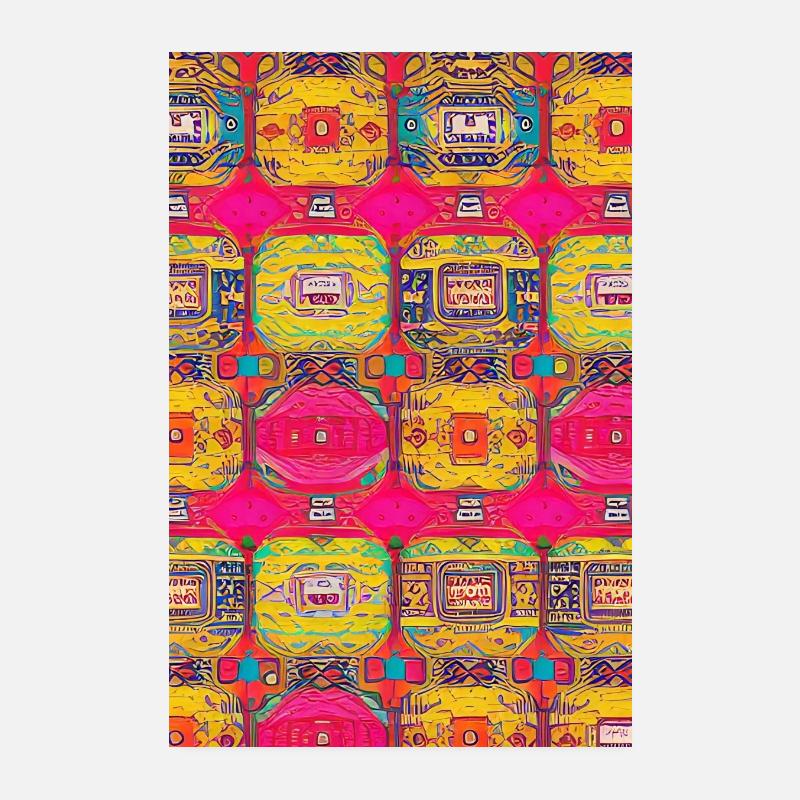 Retro Muster Poster 20x30 cm