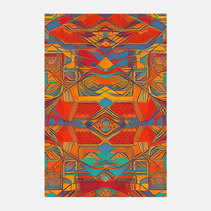 Retro Pattern Poster 8" x 12" (20x30 cm)