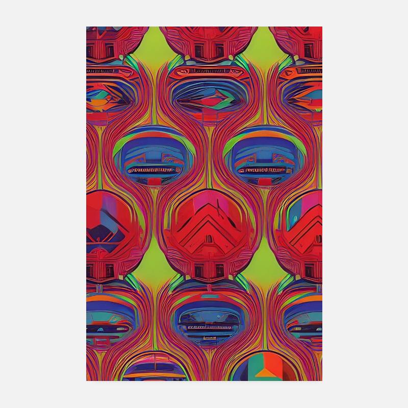 Retro Pattern Poster 8" x 12" (20x30 cm)