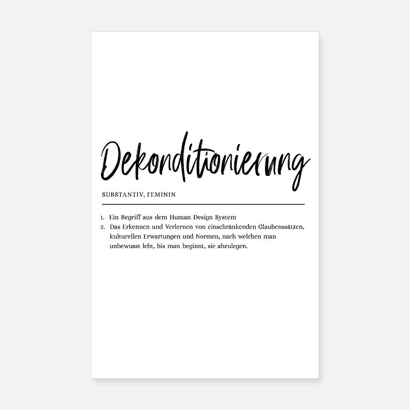 Dekonditionierung Human Design Poster 20x30 cm