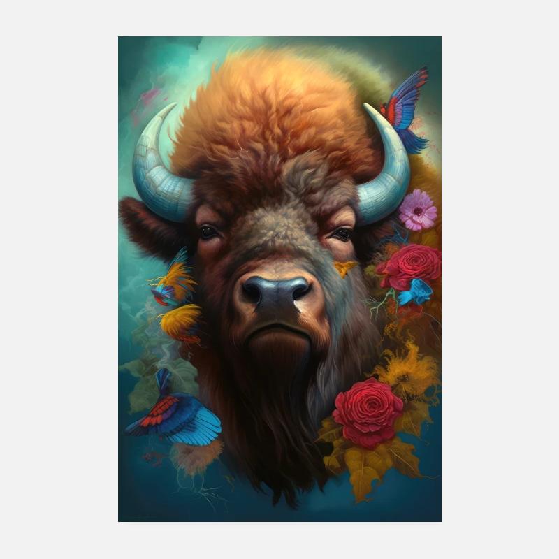 Le bison modéré Poster 20 x 30 cm