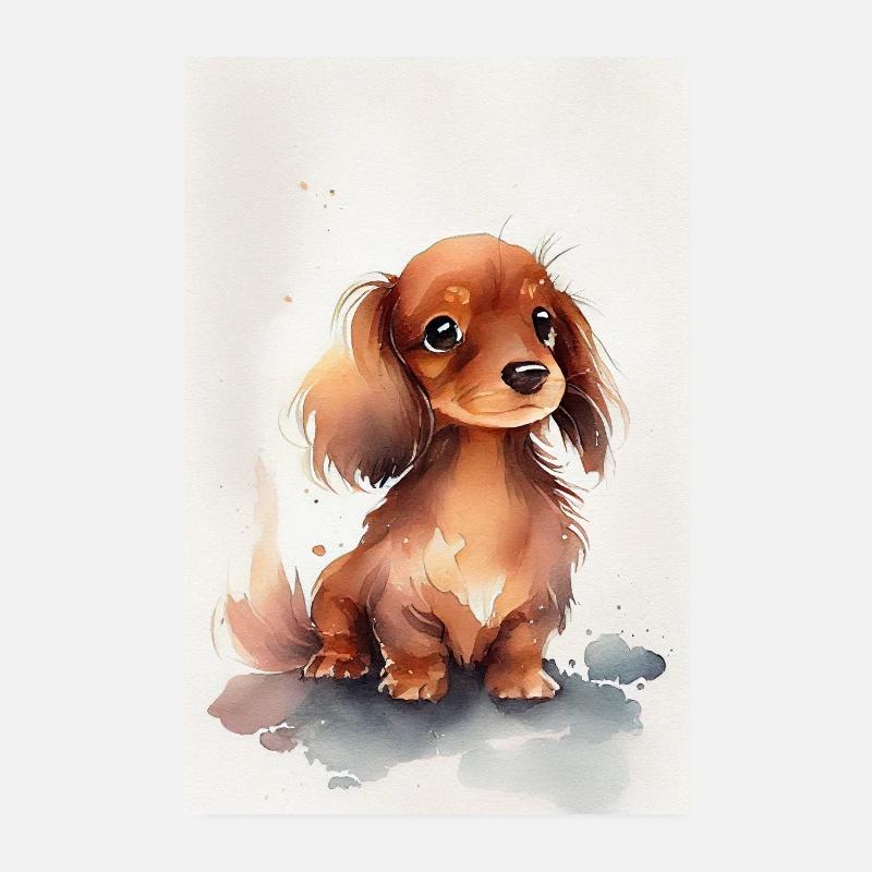 Dachshund Dog Dog Poster 8" x 12" (20x30 cm)