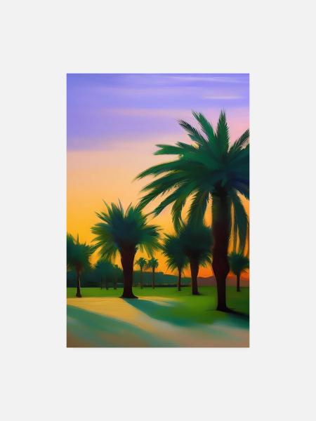 Arabische Wüste - Poster 20x30 cm - Weiß - Vorne