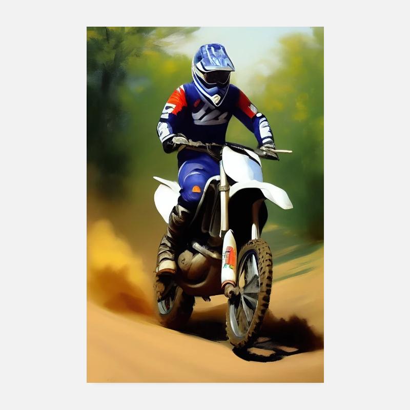 Motocross Riding Poster 8" x 12" (20x30 cm)