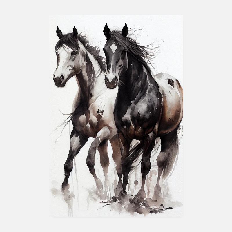 Pferd Pferde Reiten Pferdereiten Sprungreiten Poster 20x30 cm