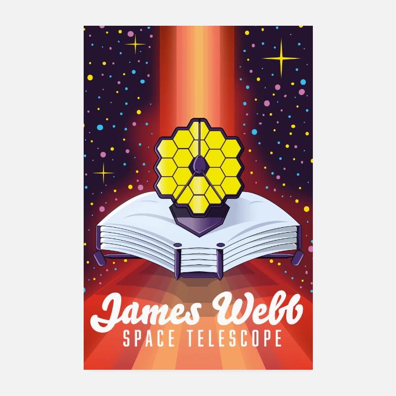 James-Webb-Weltraumteleskop - Poster 20x30 cm - Weiß