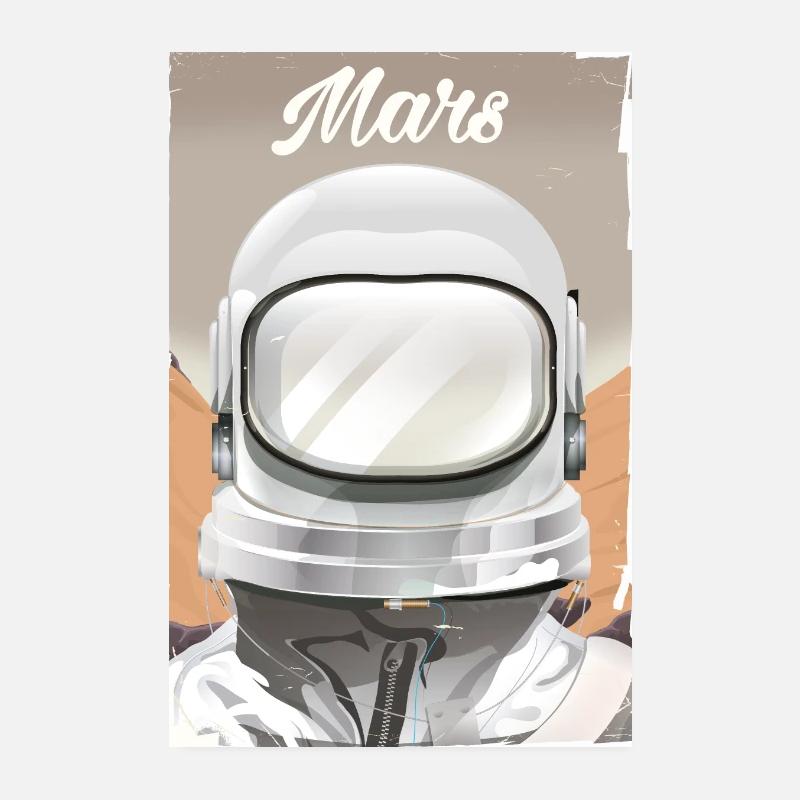Mars Explorer Astronaute Poster 20 x 30 cm
