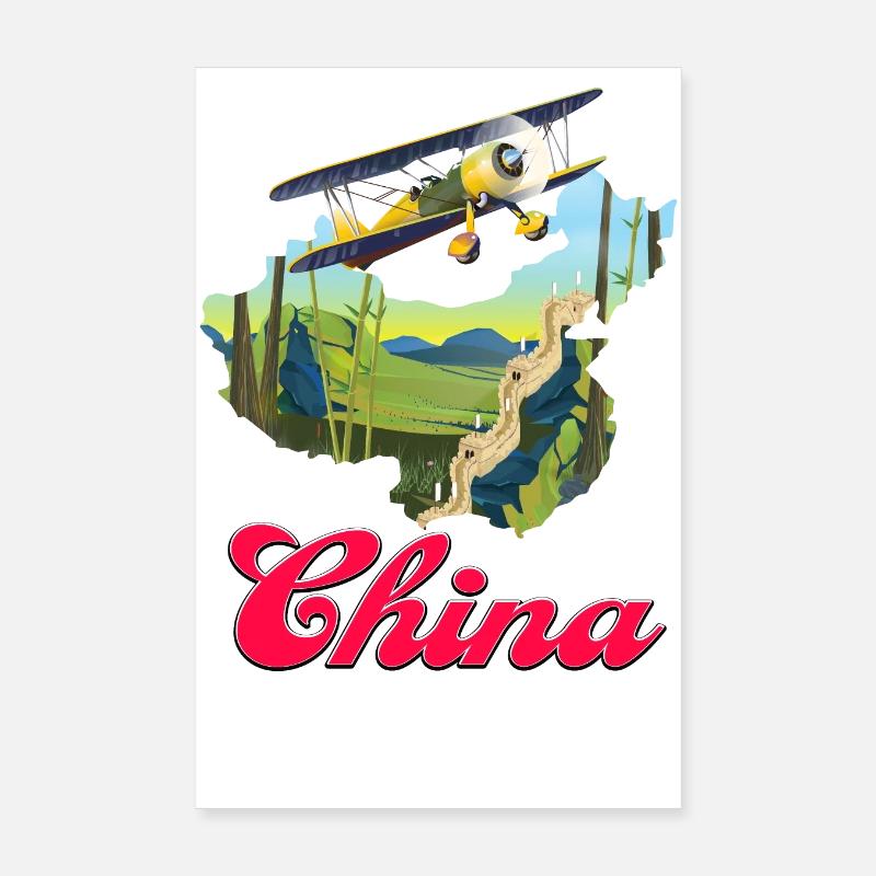 Reiseplakat der Chinesischen Mauer Poster 20x30 cm