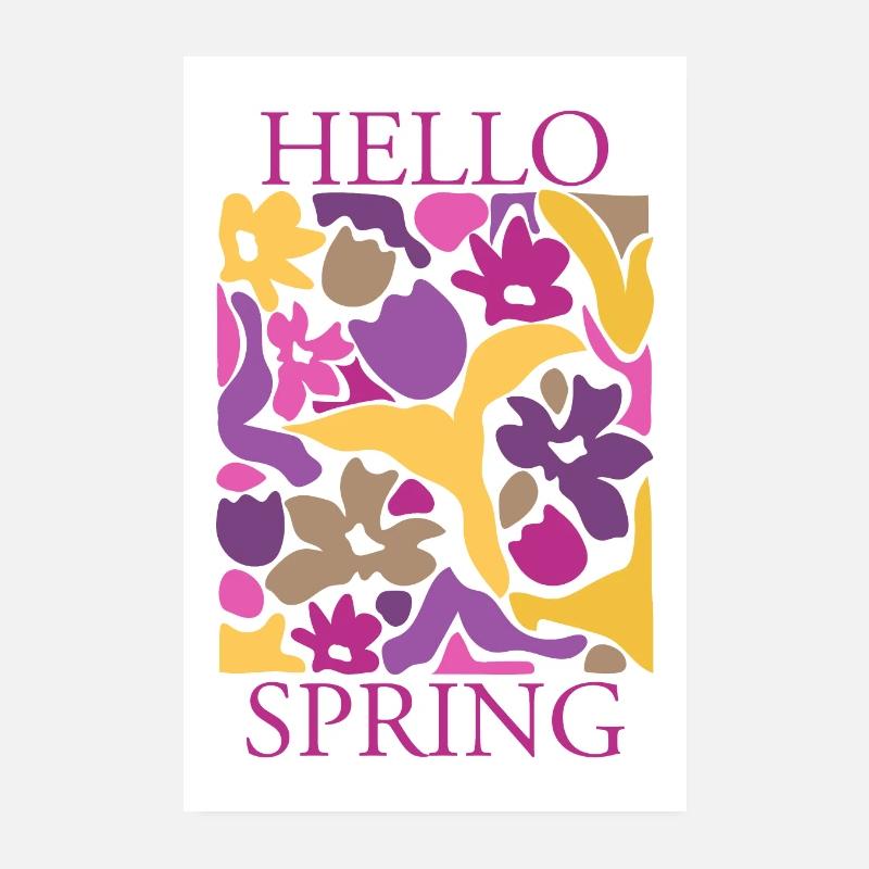 Bonjour Spring - Poster 20 x 30 cm - blanc