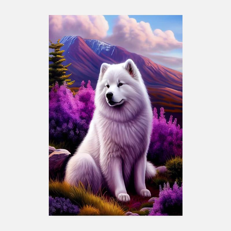 Samojede Natur Poster 20x30 cm