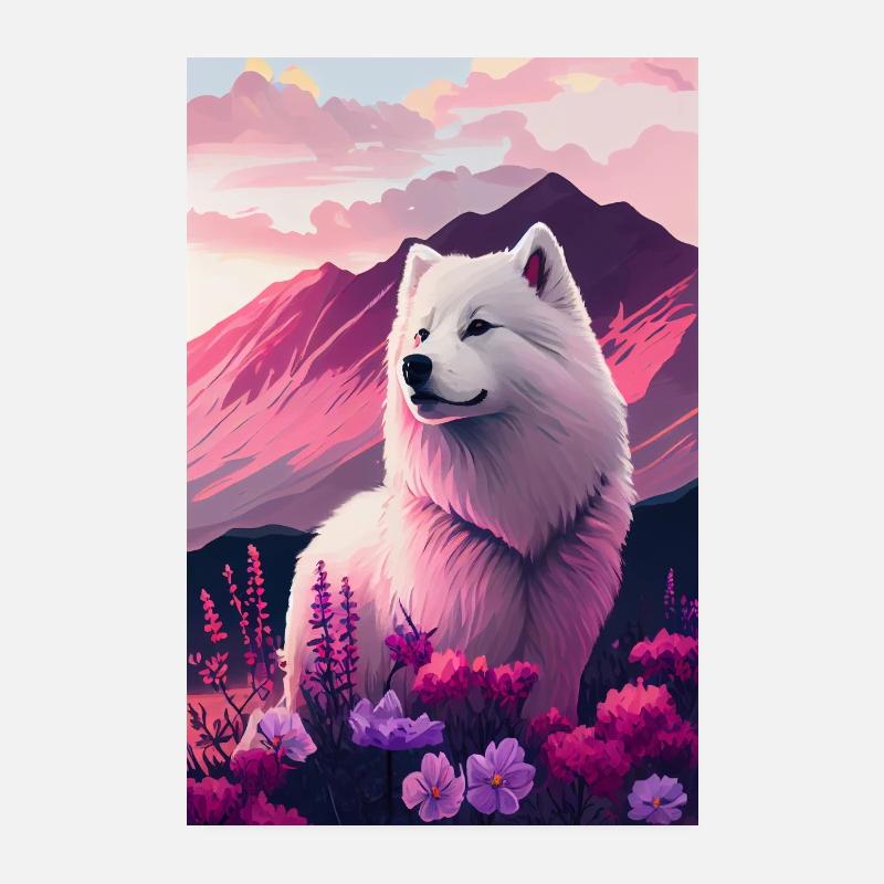 Samojede Natur Poster 20x30 cm