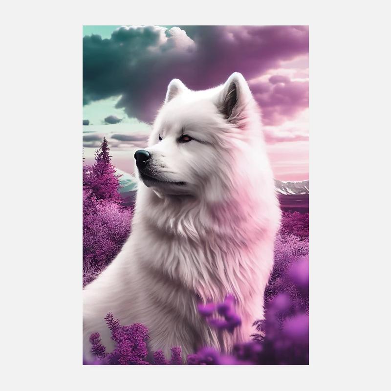 Samojede Natur Poster 20x30 cm