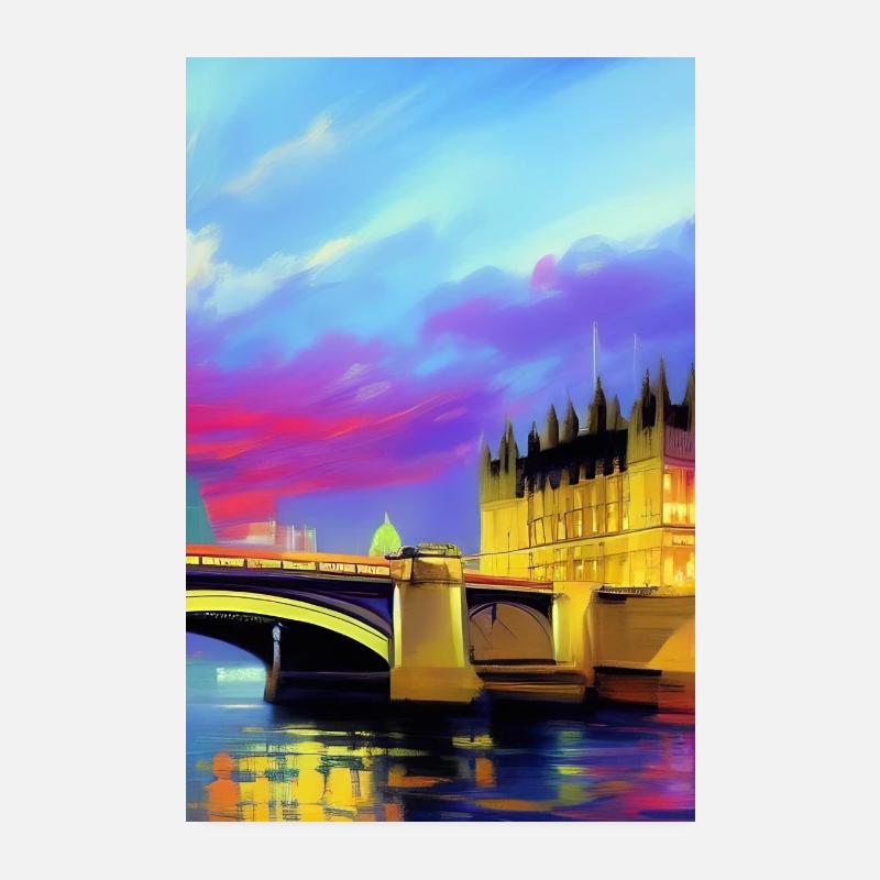 Ponts à Londres Poster 20 x 30 cm