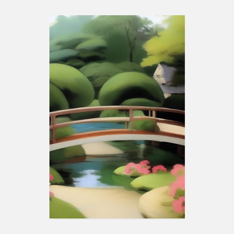 Jardin zen chinois Poster 20 x 30 cm
