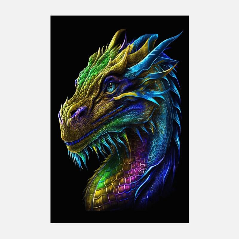 weiblicher Drache Poster 20x30 cm