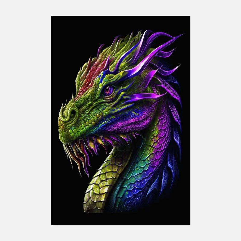 Weiser Drache Poster 20x30 cm