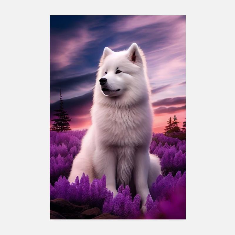 Samojede Natur Poster 20x30 cm