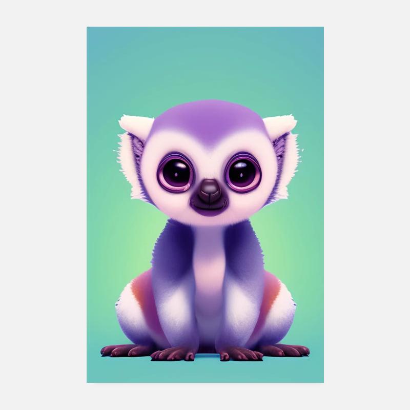 Lemur monkey Poster 8" x 12" (20x30 cm)