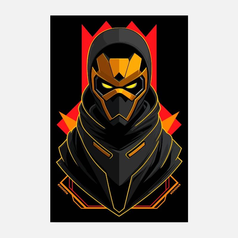 Golden Robot Poster 8" x 12" (20x30 cm)