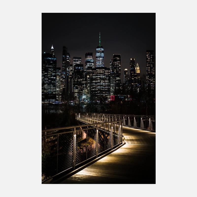 Manhattan Skyline from Squibb Park Bridge Poster 20x30 cm