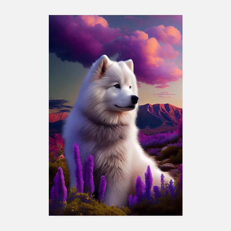Samojede Natur Poster 20x30 cm