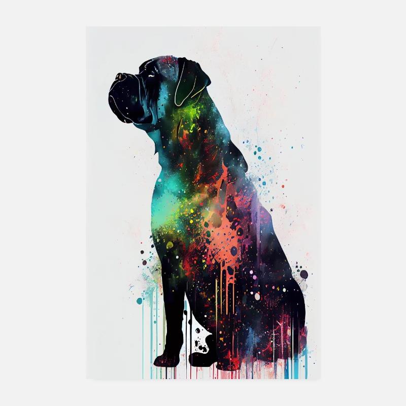 Cane Corso coloré Poster 20 x 30 cm