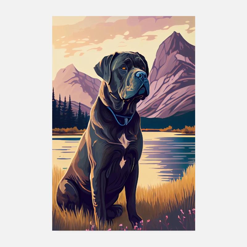 Cane Corso Nature Poster 20x30 cm