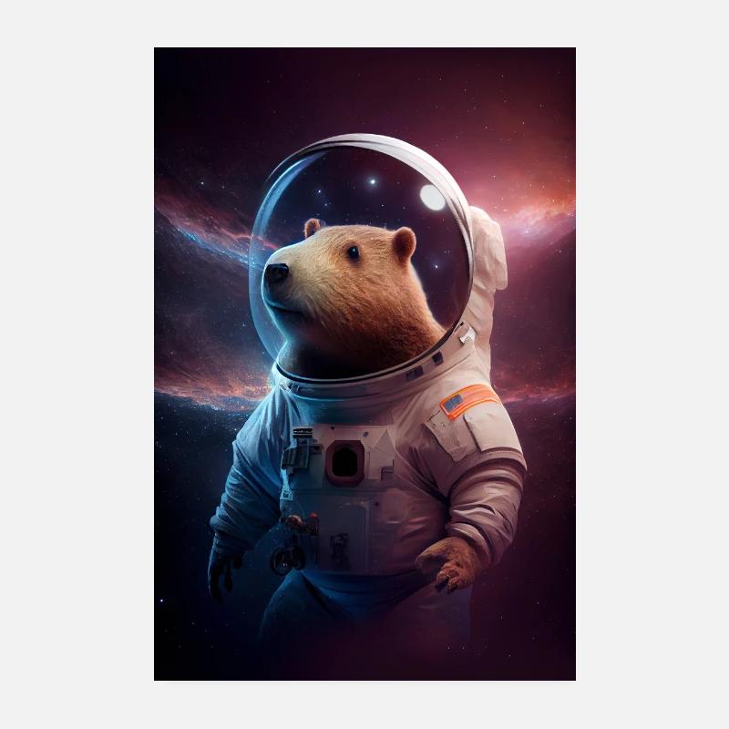 Capybara Galaxy Capibara Poster 20 x 30 cm