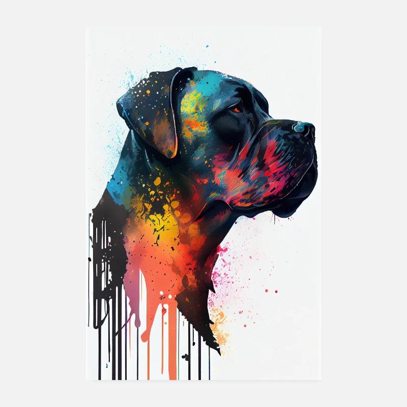 Cane Corso coloré Poster 20 x 30 cm