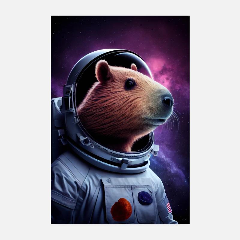 Capybara Galaxy Capibara Poster 20x30 cm