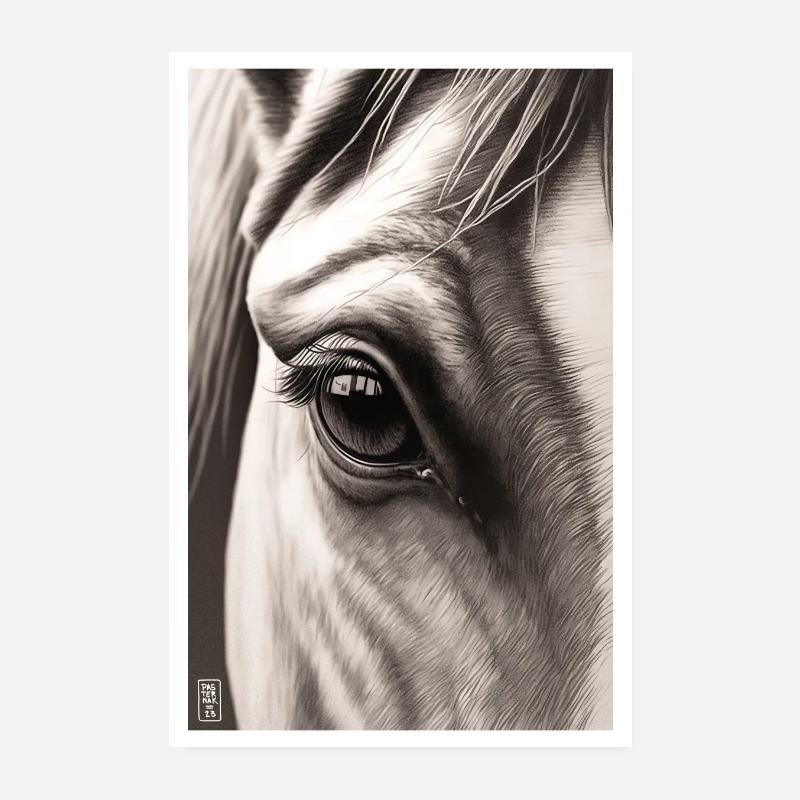 Wall Decoration - Poster, Horse's Eye Poster 8" x 12" (20x30 cm)