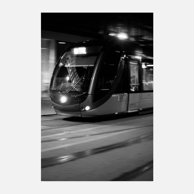 tram portrait - Poster 20 x 30 cm - blanc