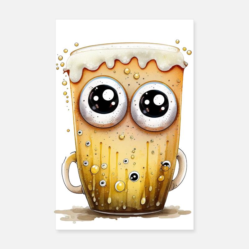 Illustration de verre à bière Poster 20 x 30 cm