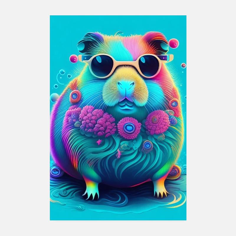 Cobayes cool: soirée hip-hop sous-marine Poster 20 x 30 cm