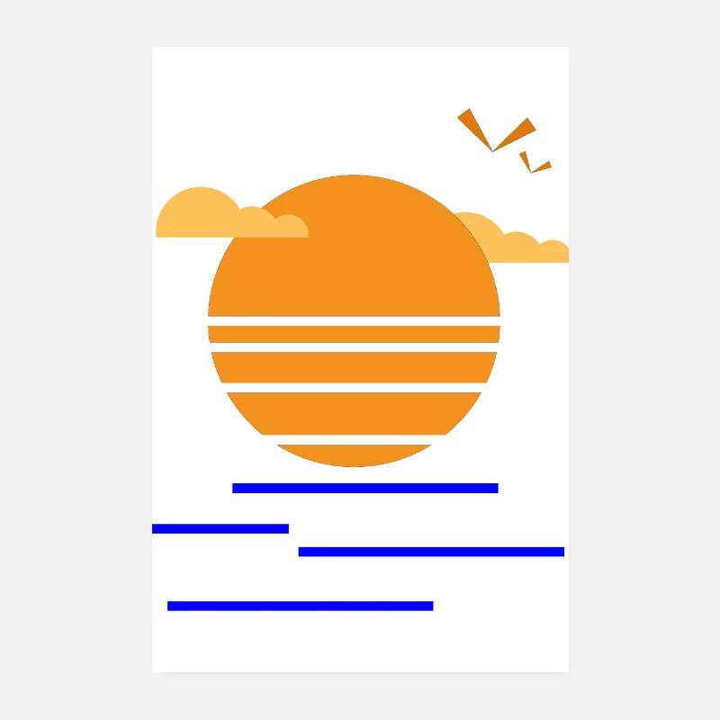 Sea Sunset - Résumé Poster 20 x 30 cm
