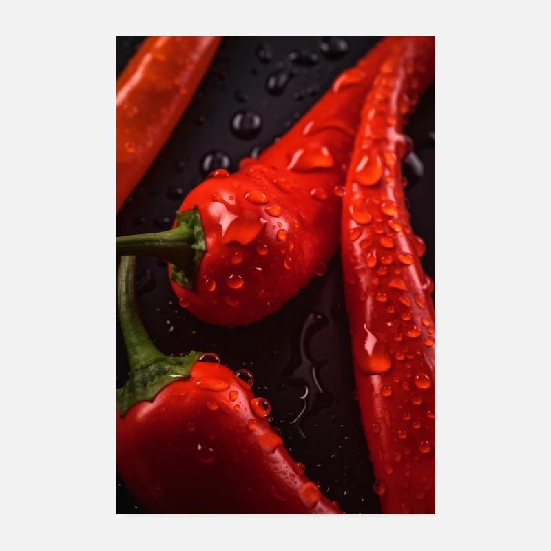 Red hot peppers Poster 8" x 12" (20x30 cm)