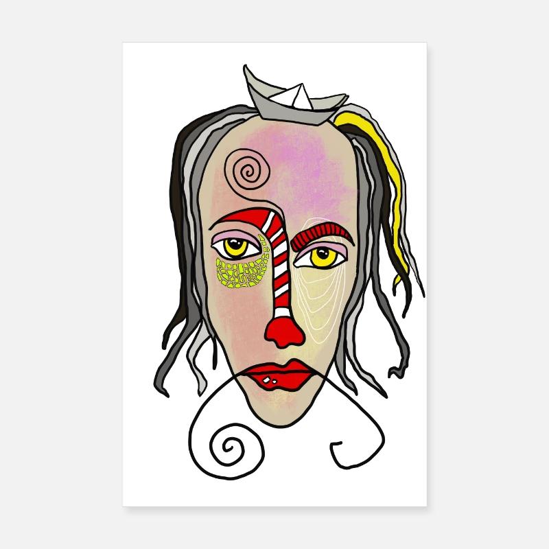 Comic art portrait Poster 20x30 cm