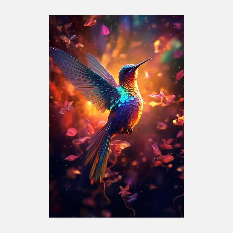 Colibri Colibri Oiseau Colibri Colibri Couleur de l’animal Poster 20 x 30 cm