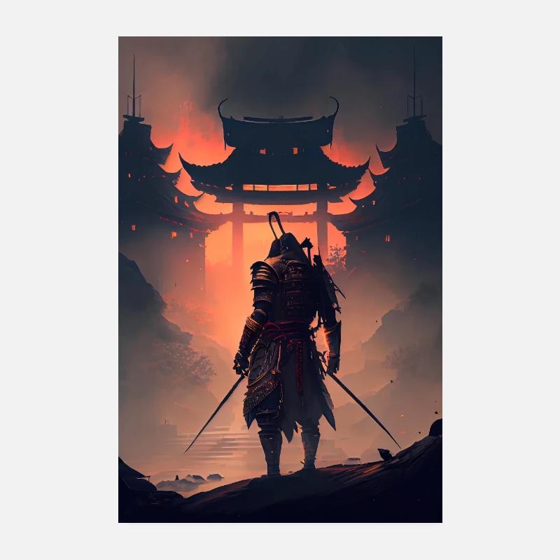 Samurai Warrior Japan Poster 20x30 cm