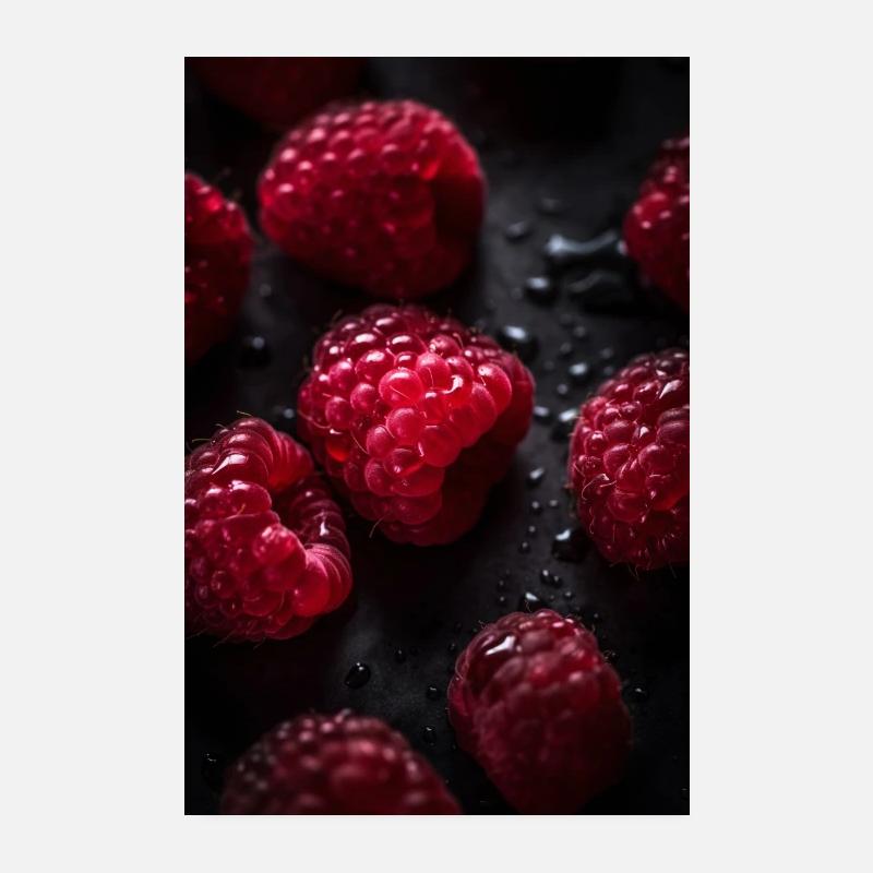 Framboises Poster 20 x 30 cm