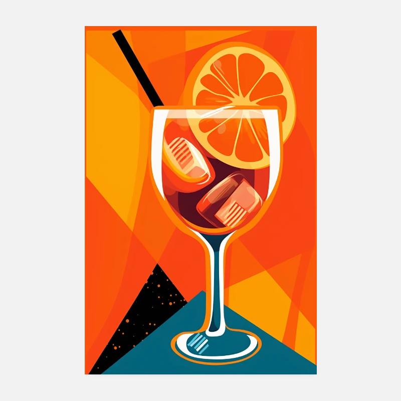 Aperitif im Glas - Pop Art Poster 20x30 cm