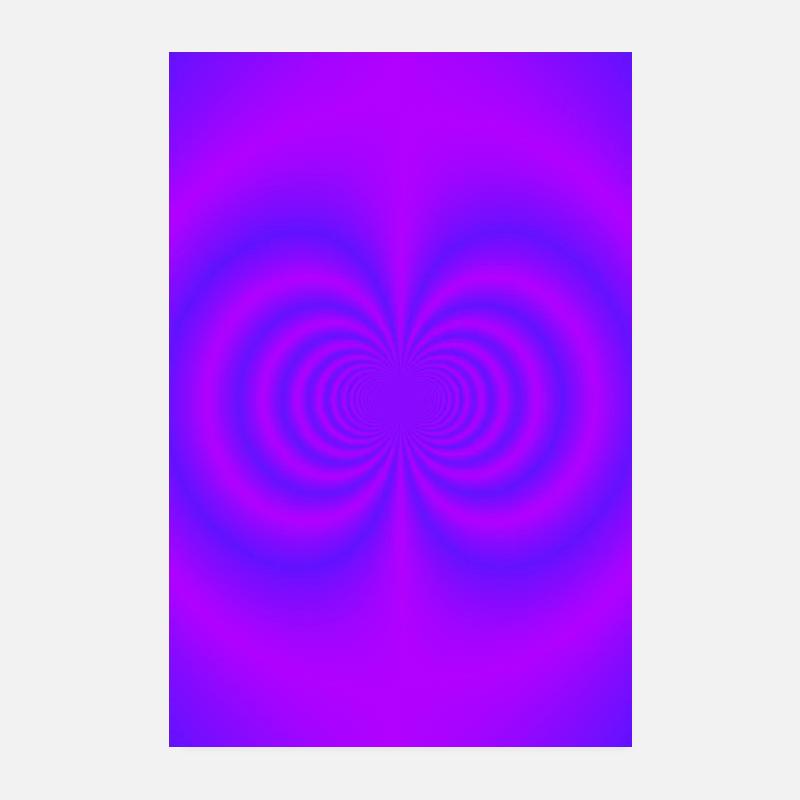 Tunnel bleu violet Poster 20 x 30 cm